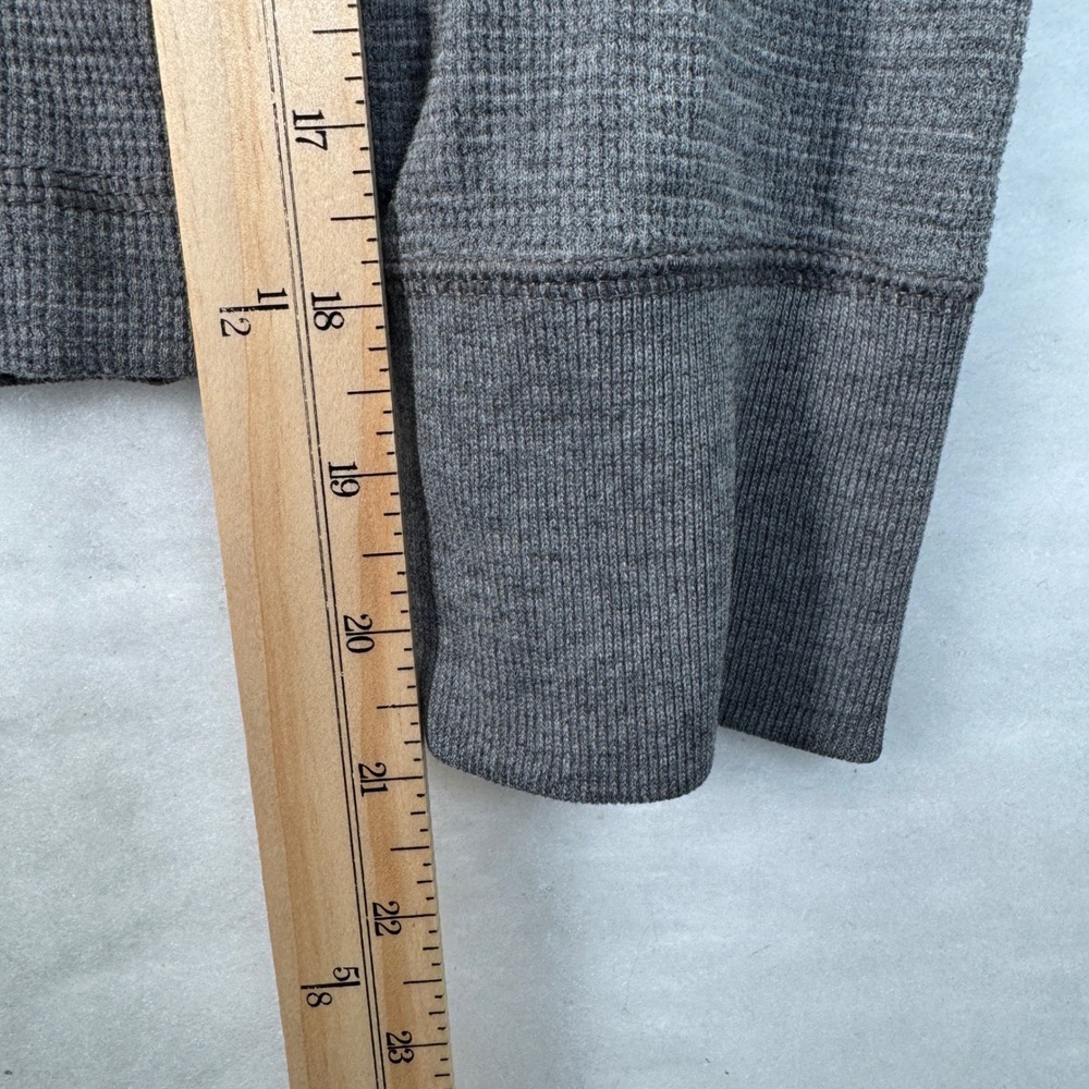 Vtg Abercrombie & FitchWaffle Knit Thermal Large Grey Muscle Fit Long Sleeve Men - Picture 4 of 7
